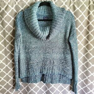 American Eagle Oversized Cowl Neck Woven Stripes Dolman Sweater XS